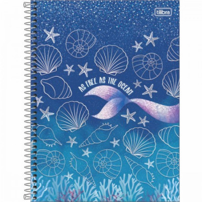 Caderno Universitário Wonder Sereia 1 Matéria 80fls - Tilibra
